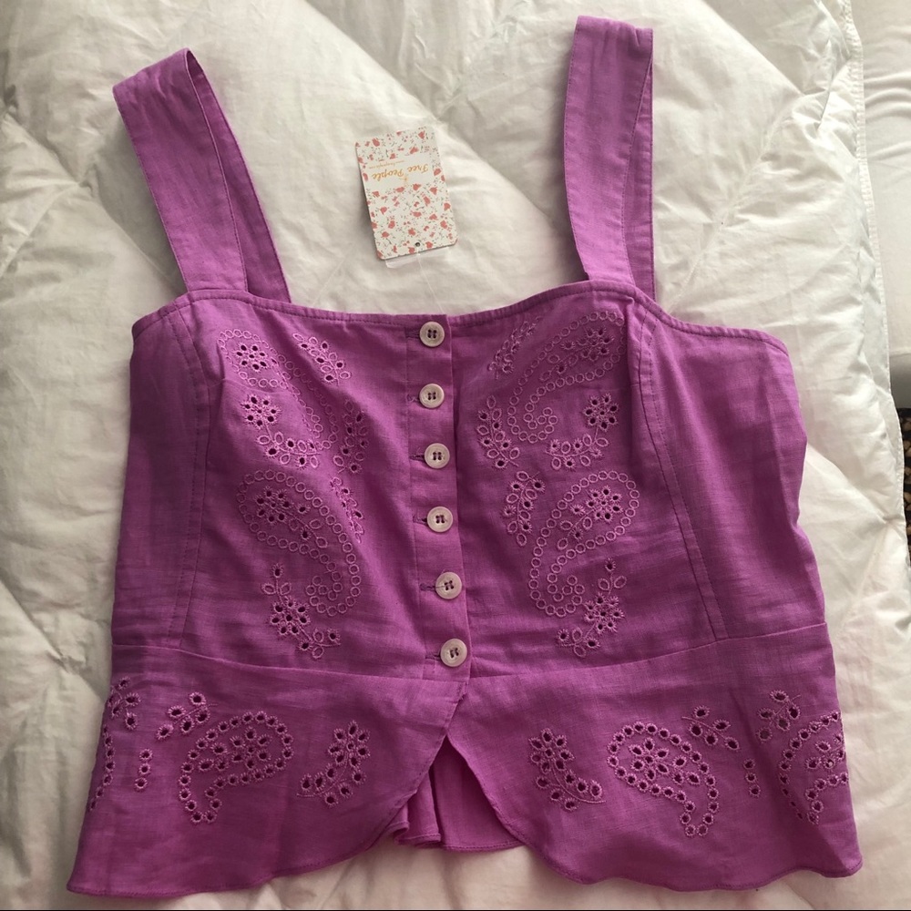 Purple Free People Tank Top